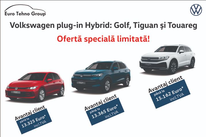 Uită de RABLA! Vezi ofertele la modele Volkswagen plug-in Hybrid!